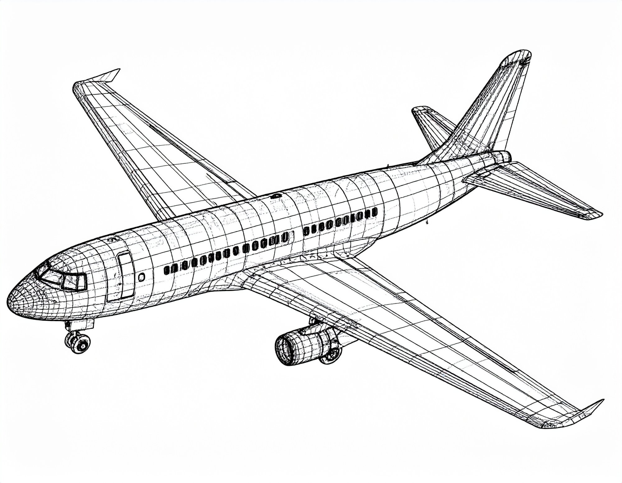 Firefly_Airplane in the style of blueprints 145062